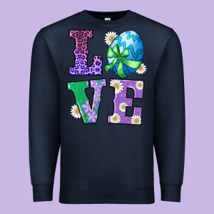 Easter Love Egg Premium Sweatshirt Designed By Ranaportraitstore