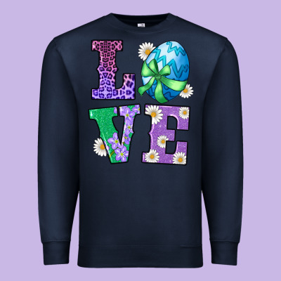 Easter Love Egg Premium Sweatshirt Designed By Ranaportraitstore