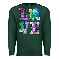Sports Green easter love egg Premium Sweatshirt - RanaPortraitStore