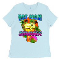 Baby Blue Hot mom summer Mother's Day Ladies Tee - FaDigitalArtStudio
