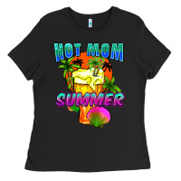 Black Hot mom summer Mother's Day Ladies Tee - FaDigitalArtStudio