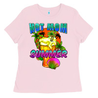 Bubblegum Pink Hot mom summer Mother's Day Ladies Tee - FaDigitalArtStudio