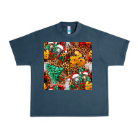 Midnight Navy christmas donkeys Urban Heavy Tee - FaDigitalArtStudio