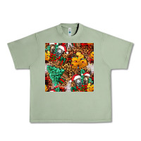 Oil Green christmas donkeys Urban Heavy Tee - FaDigitalArtStudio