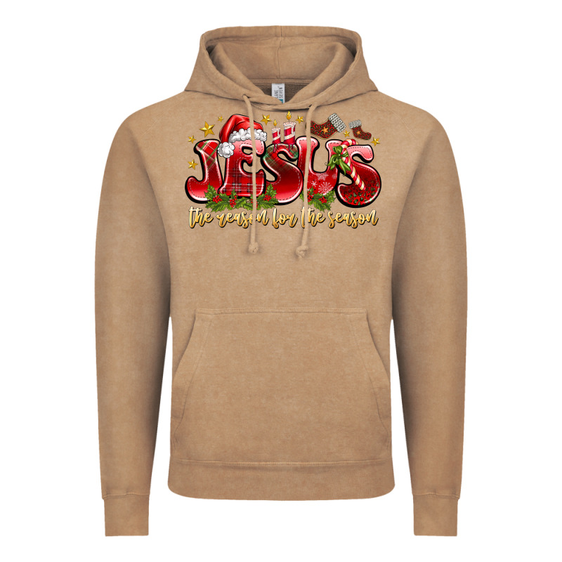 Jesus The Reason For The Season Vintage Hoodie by CowhideDigitalArt | Teevron