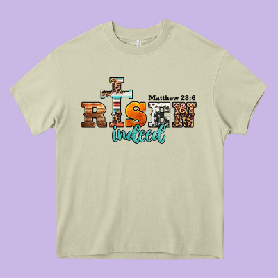 He Is Risen Indeed Matthew 28 6 Jesus Christ Easter Heavy Core Tee Designed By Jasminsmagicworld