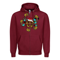 Burgundy joy Sunflower Zipper Hoodie - JahusDesignShop