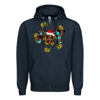 Navy joy Sunflower Zipper Hoodie - JahusDesignShop