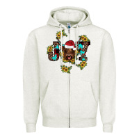 Oatmeal Heather joy Sunflower Zipper Hoodie - JahusDesignShop