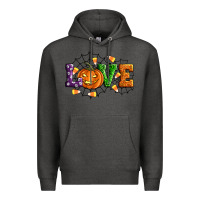 Charcoal Heather Halloween Love Premium Hoodie - Artiststas