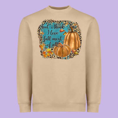 But I Think I Love Fall Most Of All Heavyweight Sweatshirt Designed By Jahusdesignshop