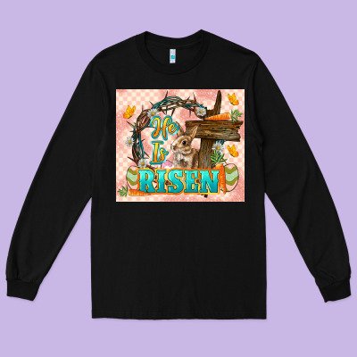 Easter Day He Is Risen 20oz Skinny Long Sleeve Tee Designed By Lillyallendesigns