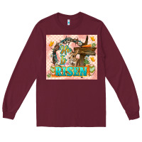 Burgundy Easter Day He is risen 20oz skinny Long Sleeve Tee - LillyAllenDesigns