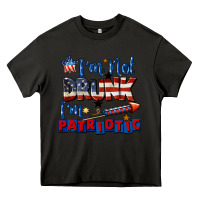 Asphalt I'm not drunk i'm patriotic 4th of july Heavy Core Tee - CowGirlArtShop