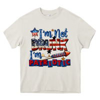 Cream I'm not drunk i'm patriotic 4th of july Heavy Core Tee - CowGirlArtShop