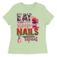 Matcha eat sleep nails repeat bbs Ladies Tee - BundleAndBundleShop