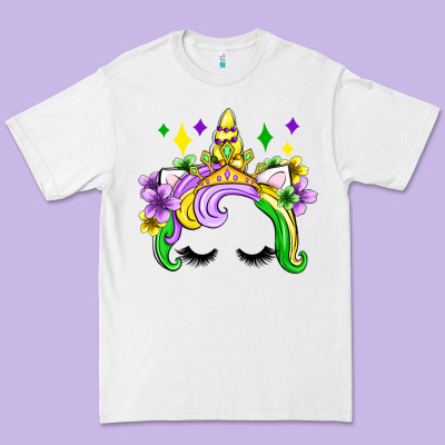 Unicorn Mardi Gras Olivia Premium Tee Designed By Oliviacreatesart
