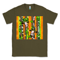 Army Green st patricks cow and shamrock with cowhide Classic Tee - Artiststas