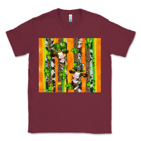 Burgundy st patricks cow and shamrock with cowhide Classic Tee - Artiststas