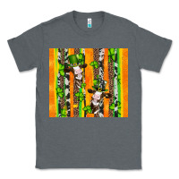 Charcoal Heather st patricks cow and shamrock with cowhide Classic Tee - Artiststas