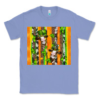 Colony Blue st patricks cow and shamrock with cowhide Classic Tee - Artiststas