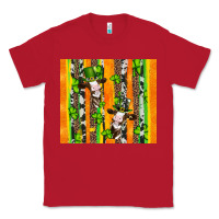 Red st patricks cow and shamrock with cowhide Classic Tee - Artiststas