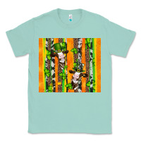 Seafoam st patricks cow and shamrock with cowhide Classic Tee - Artiststas