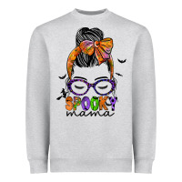 Heather Grey spooky mama Heavyweight Sweatshirt - JahusDesignShop