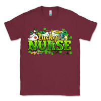 Burgundy Lucky Nurse St. Patrick's Day Classic Tee - HowdyJamesFarm