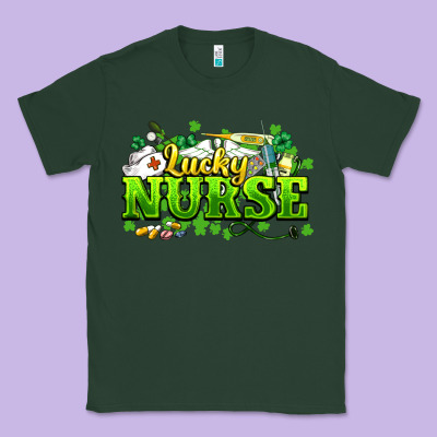 Lucky Nurse St. Patrick's Day Classic Tee Designed By Howdyjamesfarm