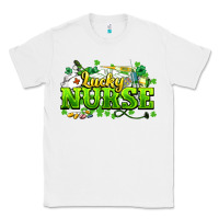 White Lucky Nurse St. Patrick's Day Classic Tee - HowdyJamesFarm
