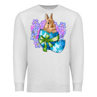 Oatmeal Heather easter bunny egg flowers Premium Sweatshirt - RanaPortraitStore