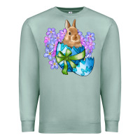 Seafoam easter bunny egg flowers Premium Sweatshirt - RanaPortraitStore