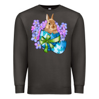Easter Bunny Egg Flowers Premium Sweatshirt | Teevron