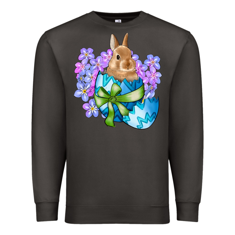 Easter Bunny Egg Flowers Premium Sweatshirt by RanaPortraitStore | Teevron