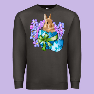 Easter Bunny Egg Flowers Premium Sweatshirt Designed By Ranaportraitstore