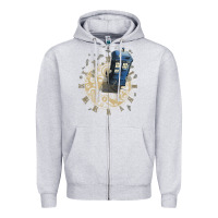Heather Grey watch the time Zipper Hoodie - artisFamous
