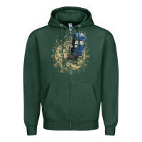 Sports Green watch the time Zipper Hoodie - artisFamous