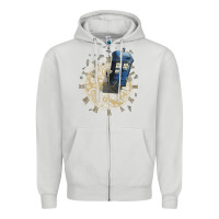 Dove Grey watch the time Zipper Hoodie - artisFamous