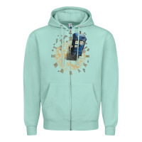 Seafoam watch the time Zipper Hoodie - artisFamous