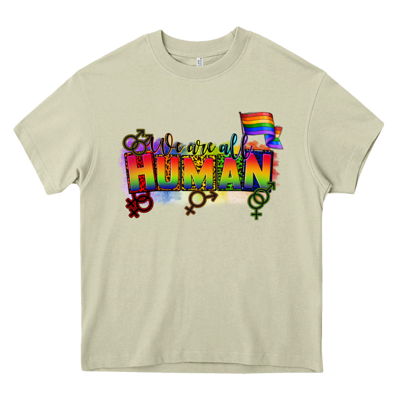 We Are All Human Heavy Core Tee by CowGirlArtShop | Teevron