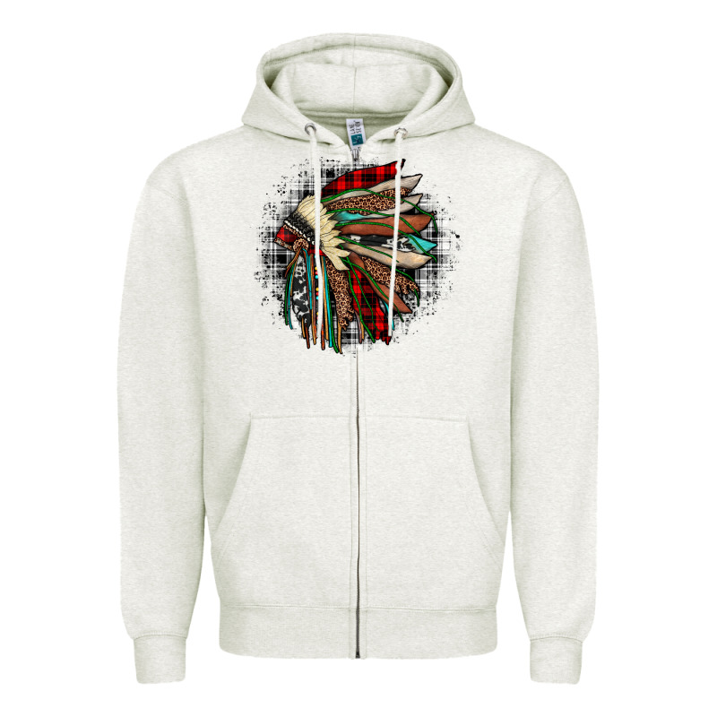 Indian Headdress Zipper Hoodie by JahusDesignShop | Teevron