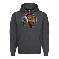 Smoke indian headdress Zipper Hoodie - JahusDesignShop