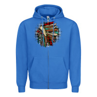 True Royal indian headdress Zipper Hoodie - JahusDesignShop