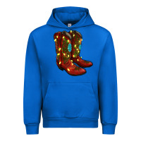Cobalt Western Christmas Boots Urban Hoodie - RanaPortraitStore
