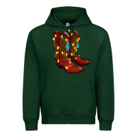 Forest Green Western Christmas Boots Urban Hoodie - RanaPortraitStore