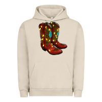 Pigment French Oak Western Christmas Boots Urban Hoodie - RanaPortraitStore