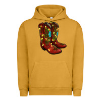 Pigment Peanut Butter Western Christmas Boots Urban Hoodie - RanaPortraitStore