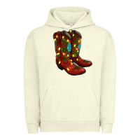 Pigment Pistachio Western Christmas Boots Urban Hoodie - RanaPortraitStore