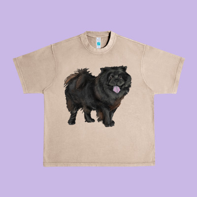 Black Chow Chow Urban Heavy Tee Designed By Ranaportraitstore